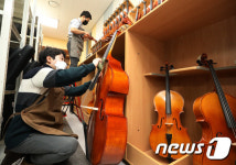 시민들에게 대여할 악기들