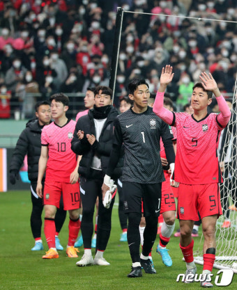 2대0 승리를 거둔 축구대표팀