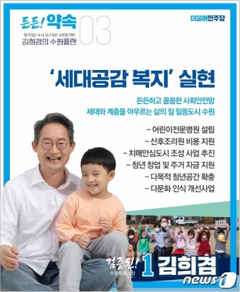 김희겸, 수원에 '24시간 어린이전문병원 설립' 등 복지공약 발표