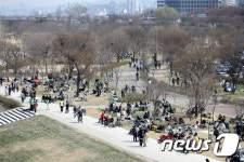 완연한 봄 날씨 야외로 나선 시민들