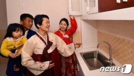 北 송신·송화지구 입사식… 더 커지는 당의 인민사랑