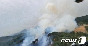 곡성 옥과면 야산서 산불…2시간10분만에 진화(종합)