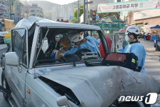 면목동 사가정역 교차로에서 교통사고 발생