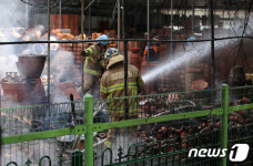 과천 주암동체육공원 인근 비닐하우스에서 화재 발생