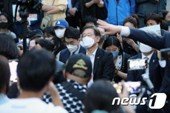 광주 시민들과 함께하는 이재명 선대위원장