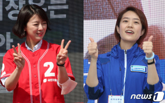 지방선거 1주일 앞… 고민정·배현진,대전서 표밭 갈이