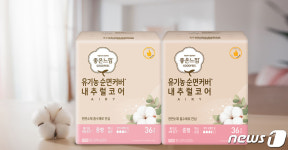 유한킴벌리-이마트 좋은느낌 유기농순면커버 내추럴코어 출시