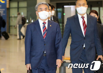 대북정책 연설 마치고 귀국한 이종섭 국방부 장관