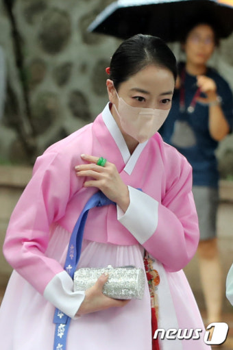 결혼식장 향하는 '현대家 며느리' 노현정 전 아나운서