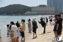 피서객 맞이한 해운대해수욕장