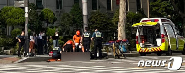 부천 상동 사거리서 버스-오토바이 충돌…5명 부상