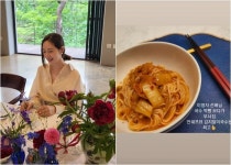 안셰프표 김치말이국수 최고 성유리, 남편 안성현 요리 깨알 자랑 [N샷]