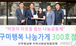 시민주도 나눔공동체, 구미행복 나눔가게 300호점 현판식