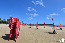 폐장 하루 앞둔 영일대해수욕장