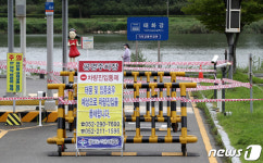 차량 진입 통제되는 태화강변 주차장