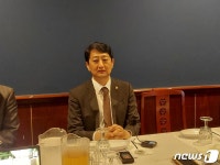 특파원 간담회에 참석한 안덕근 통상교섭본부장