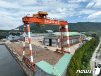 HJ중공업 선박용블록 거제공장 본격 가동…생산 안정화·매출확대 기대
