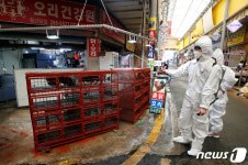 광주 북구, 말바우시장 AI 방역작업