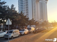해맞이 차량으로 혼잡한 경포
