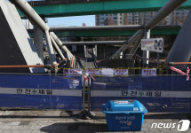 출입 통제되는 도림보도육교