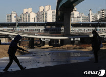 내려앉은 도림보도육교 통행 제한