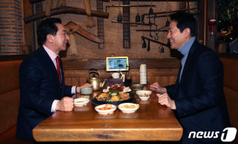 김기현과 오세훈, '막걸리 만찬 회동'