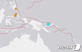 파푸아뉴기니 북동쪽 바다서 규모 6.5 지진 발생 -USGS