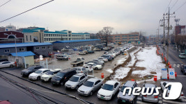 기형적 오거리 옛 춘천여고 교차로 시설개선 했더니