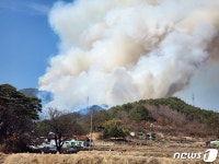 합천 용주면 산불, 주민 80여명 긴급 대피