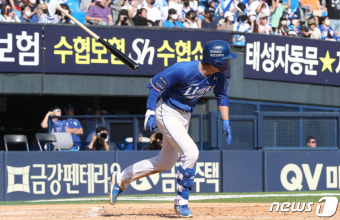 '5년 120억' 삼성 구자욱, 시범경기 4할 맹타…
