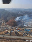 전날 발생한 평창군 진부면 하진부리에서 또 산불…47분만에 진화