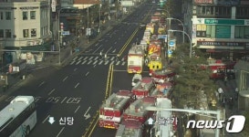 쇼핑몰 지하 화재로 장충단로 3개차로 통제…45명 대피