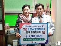 하동 성심의원 김형오 원장, 고향 전북 정읍에 고향사랑기부금 5백만원