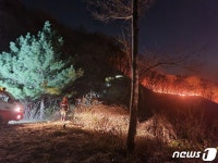 금산군, 복수면 지량리 일원 산불 진화에 총력