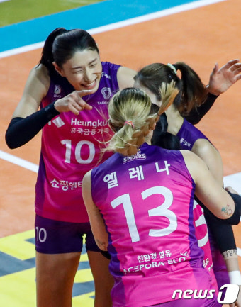 김연경 '좋아'