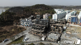 강릉 산불로 전소된 펜션단지