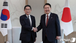 악수하는 한일 정상