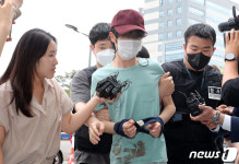 압송되는 동거녀 살해 피의자