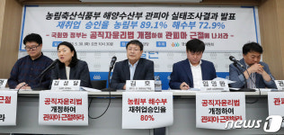 기자회견 발언하는 김성달 사무총장
