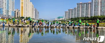 경산 남천에 미꾸라지 치어 2000마리 방류