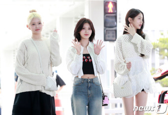 레이·가을·장원영, 안구정화 출국길