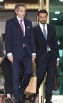 정부청사 나서는 라파엘 그로시 IAEA 사무총장