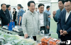 김영록 지사, 농산물 가격 안정화 현장 점검