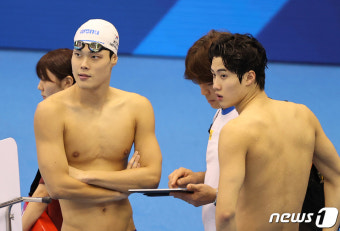 황선우·김우민·이호준·양재훈, 계영 800m 한국新 세우고 결선 진출