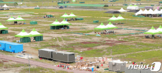 잼버리 스카우트 대원들 떠난 야영지 썰렁