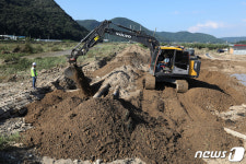 군위군 제방 유실 복구