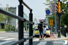 스쿨존 속도제한 완화 시범운영 중인 광운초 앞