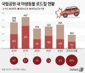 국립공원서 차에 치인 야생동물 5년간 2013마리…로드킬 1위는