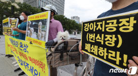 강아지 공장 폐쇄하라