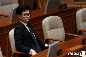 국회 본회의 출석한 한동훈 장관